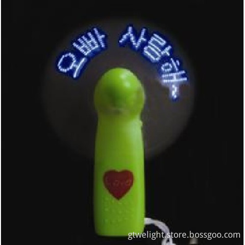 Plastic LED Mini Flashing Fan for Promotion